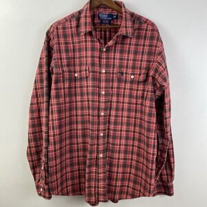 Polo Ralph Lauren Men's XL Whitfield Classic Fit Red Plaid Long Sleeve Shirt
